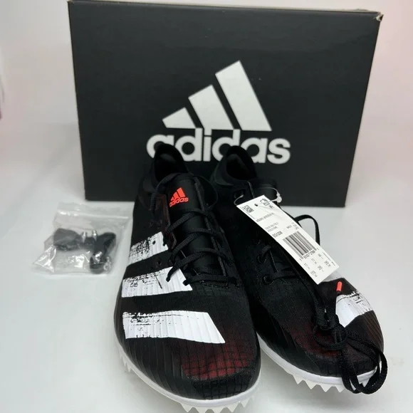 Adidas Adizero Ambition EG1208 Mens Black Spiked Track and Field Shoes Size 11.5 - Picture 3 of 7